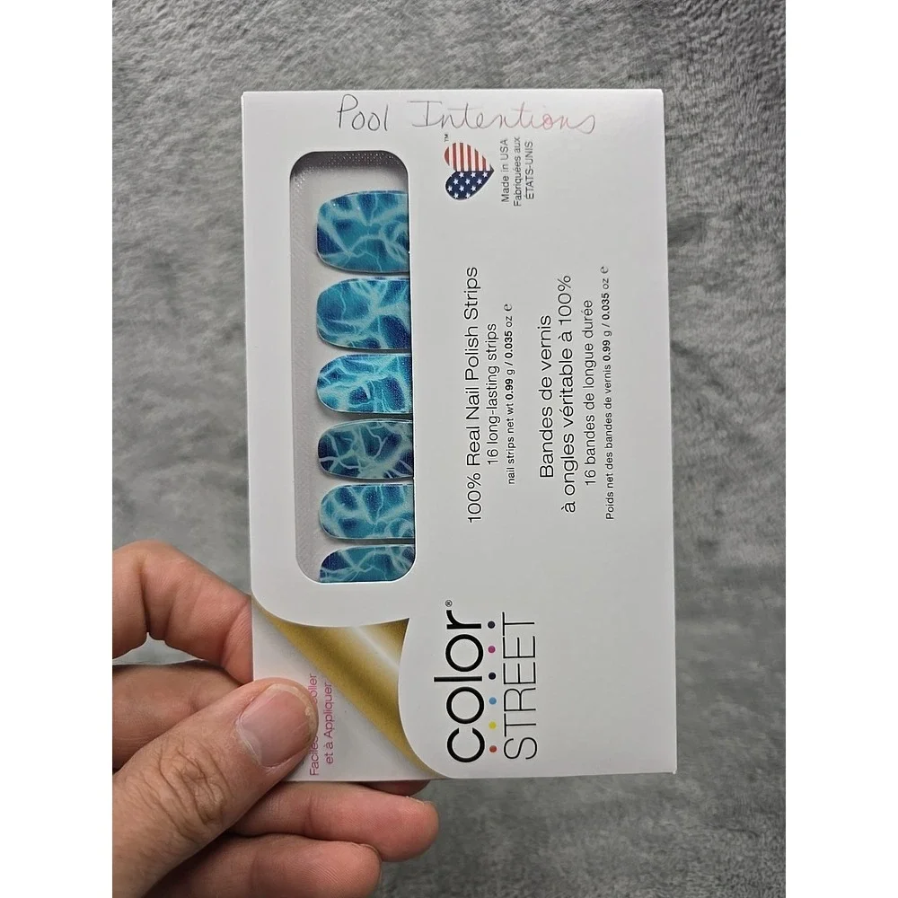 Lot Of 8 Color Street‎ Real Nail Polish Strips Cammo Colorblast Waves Patterns